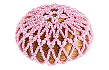 Beaded Bun Cover  - PINK-PRICE $13.99- - - - - - - - - - - - ADD TO CART >