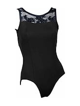 Sleeveless Ballet Leotard Plain Turquoise with round neck