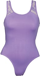 Wide Strap Ballet leotard with Shoulder strap lace and front plain Lavender