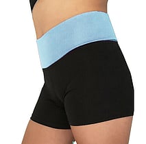 Foldover Hotpants - RRP $31.99-BLACK/BLUE- - - - - - - - - - - - - - -ADD TO CART >