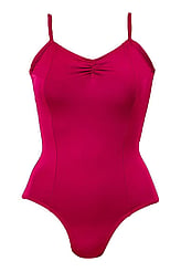 Spaghetti Strapless Ballet Leotard wide neck scoop Light Pink