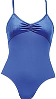 Spaghetti Strap Ballet leotard with V-neck shape chest soft material and bottom plain Royal
