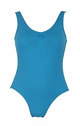 Wide Strap Ballet Leotard with a Wide V-Neck Purple