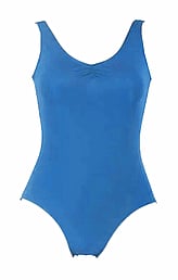 Wide Strap Ballet Leotard with a V-Neck Raspberry Pink