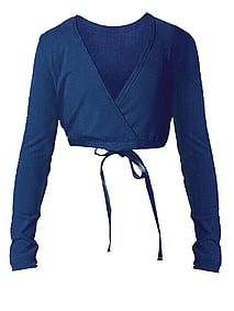 Long Sleeve ballet crossover top in Pink with ties