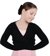 Long Sleeve ballet crossover top in Pink with ties