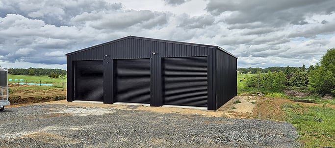 Steel frame shed