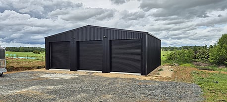 Enclosed farm shed