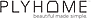 Plyhome logo features a minimalist black wordmark with a stylised house shape in the letter "O" and a tagline below in grey