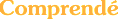 Comprend&eacute; logo in a bold, serif typeface with a golden-yellow colour, featuring an acute accent over the final 'e'