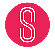 Strictly Savvy logo featuring a bold pink circle with a stylised white 'S' in the centre, formed by two parallel curved lines