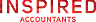 Inspired Accountants logo with "INSPIRED" in bold red uppercase letters and "ACCOUNTANTS" in a smaller uppercase font beneath it