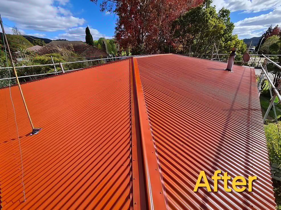 after picture of a metal roof Kerikeri by Flood Roofing