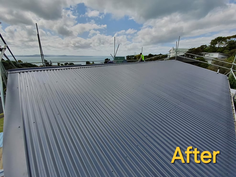 after picture of a metal roof Kerikeri by Flood Roofing