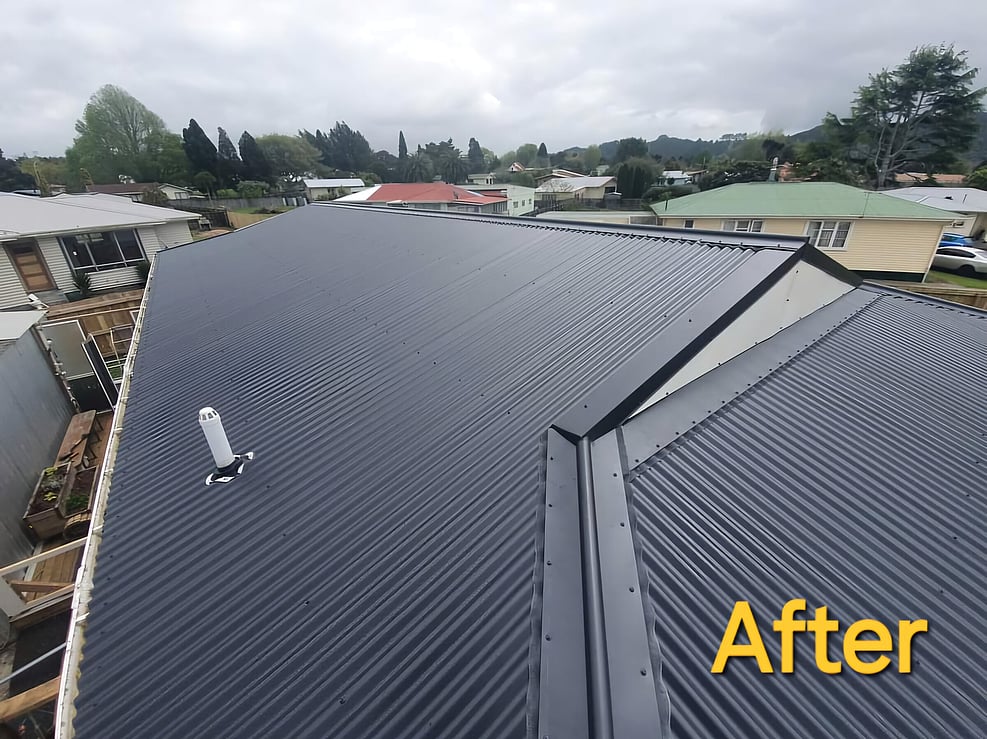 after picture of a metal roof Kerikeri by Flood Roofing