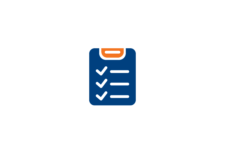 clipboard and document with tick symbolising Flexible support tiers
