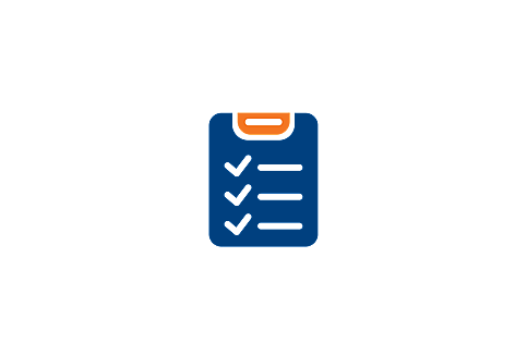 clipboard and document with tick symbolising Flexible support tiers