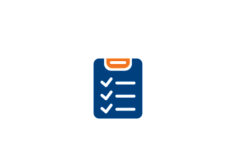 clipboard and document with tick symbolising Flexible support tiers