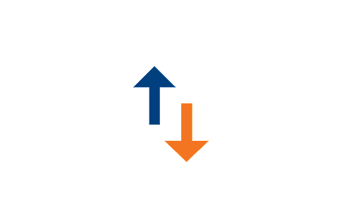 up and down arrow symbolising Scale every 3 months