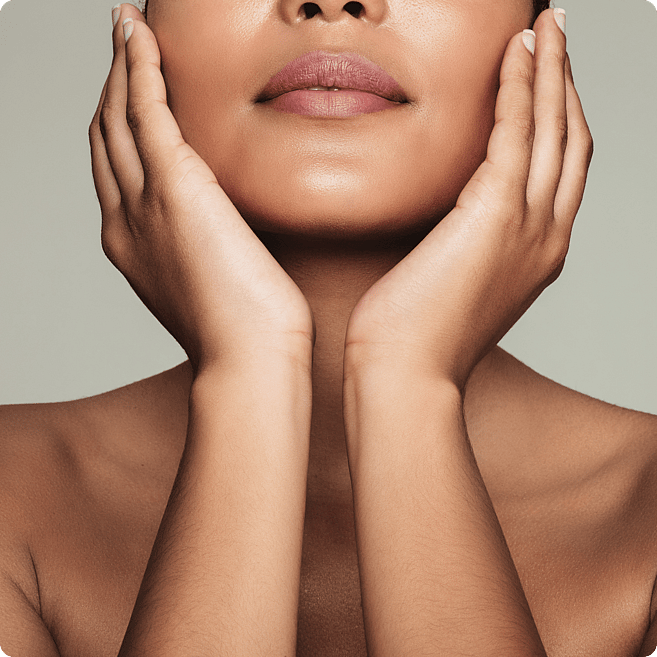 Woman having botox