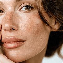 Medical-grade micro-needling photo of beautiful woman