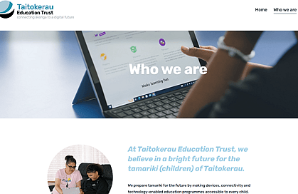 Image of the content on Taitokerau Education Trust's website