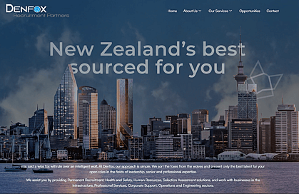 Sample text image from Denfox Recruitment website content.