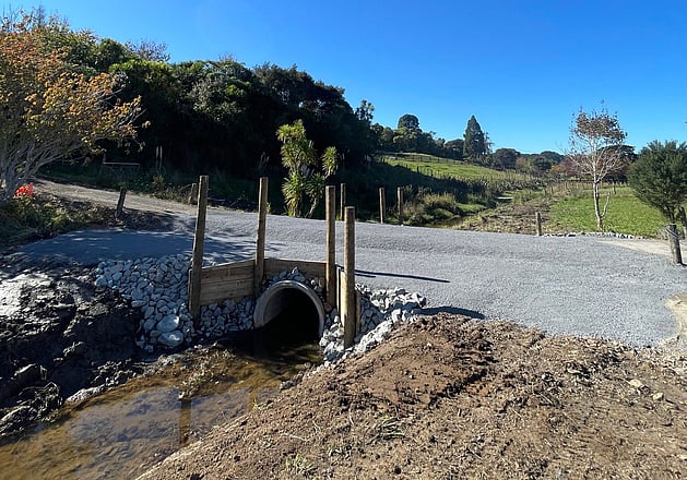 Roadway and culvert completion