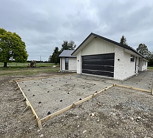 Concrete driveway and paths in Dunsandel