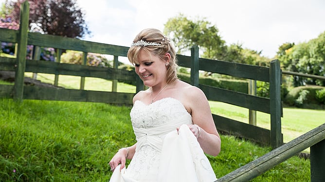 Amy Brailey in her wedding dress photo representing why a brand is like choosing a wedding dress