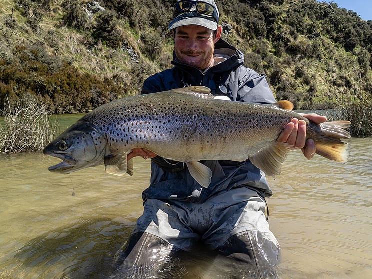 gin clear, fly fishing, NZ, New Zealand flyfishing, wild trout, brown trout, trophy trout. Todd Adolph NZ tourism, travel fluefiske flugfiske back country explore Queenstown, Otago, Southland Fiordland Wanaka