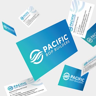 Business Cards designed for Pacific BOP Builders by Page Design Ltd