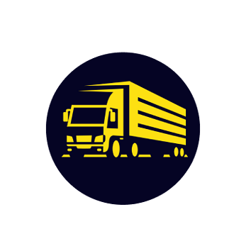 icon of heavy truck and trailer