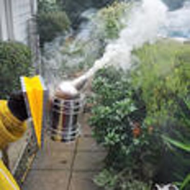 Smoker in use