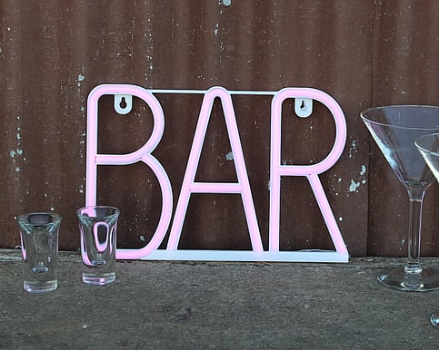 neon pink LED light