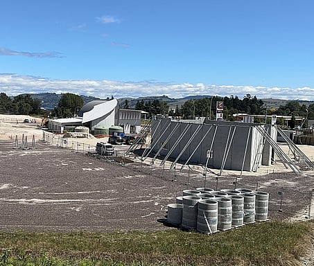 construction at Napier Road in Taupo