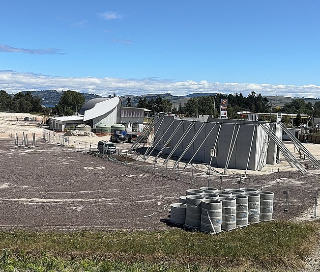 construction at Napier Road in Taupo
