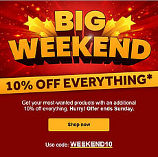 10% off everything &ndash; ends Sunday!