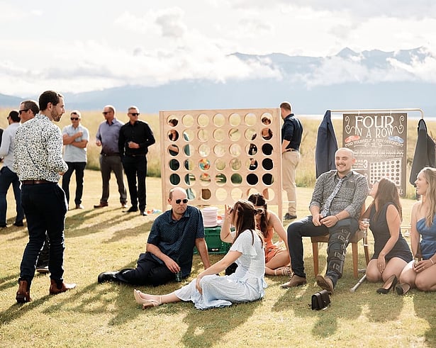 “Outdoor yard games hire for weddings, parties and events by Sleeping Beauties Southland.”