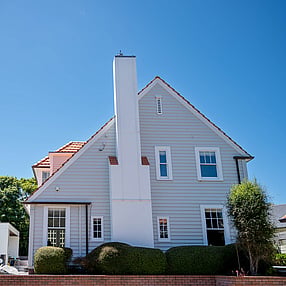 Muehlenbeckia clouds in front of Wellington home
