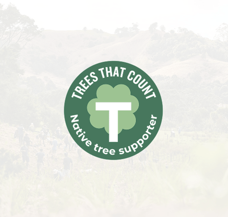 Trees That Count logo &ndash; supporting native tree planting in New Zealand