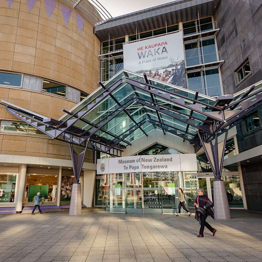 Exterior of Te Papa Museum in Wellington