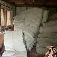 Piles of insulation 
