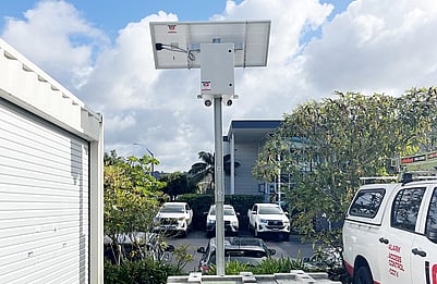 Portable Solar-Powered CCTV Tower