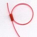 Thread line through silicone tubing again to form a loop.