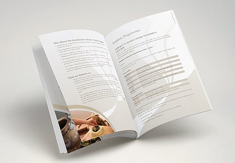 Australasian Institute of Ayurvedic Studies ~ overflow graphic design services for Campbell Abbot Design, Auckland.