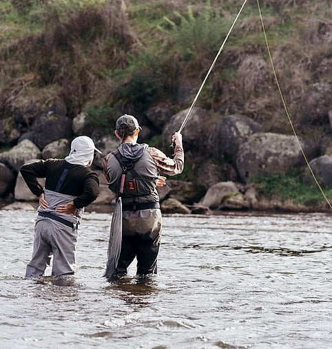 Ollie Bassett Fly Fishing Euro nymphing tuition on the Whanganui river