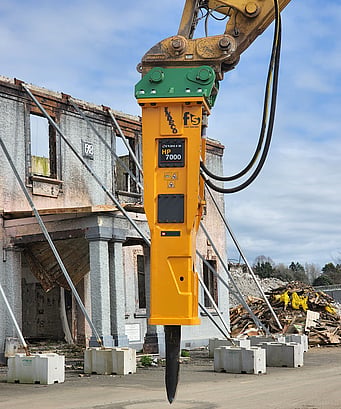 A brand new Italian designed and manufactured Indeco HP 2500 rock breaker or hammer hydraulic attachment
