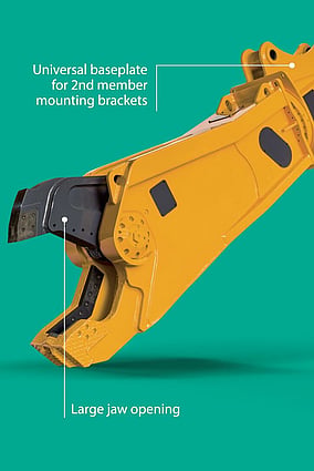 Steel shears hydraulic attachment