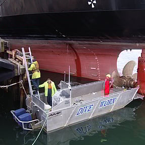 Our Dive Worx vessel in use